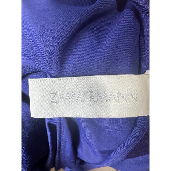 Zimmermann New Tiggy Plunge Circle Link One Piece Swimsuit Blue Size 2 US Size 6 - Picture 13 of 16